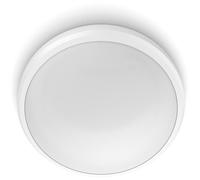 Plafonnier LED contemporain - PHILIPS - Balance Rond 6W 2700K - Abat-jour synthétique blanc - IP44