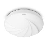 Plafonnier LED contemporain - PHILIPS - Shore Rond 10W 4000K - Abat-jour synthétique blanc - IP44