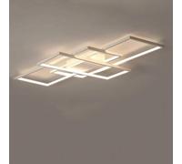 Plafonnier Led, Corps De Lampe En Aluminium Moderne Et Abat-jour En Acrylique, Plafonnier Pour Salle à Manger, Salon, Bureau, Restaurant, éclairage De Lustre De Plafond, Black White, 90*50*9cm 80W