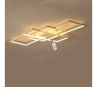 Plafonnier Led, Corps De Lampe En Aluminium Moderne Et Abat-jour En Acrylique, Plafonnier Pour Salle à Manger, Salon, Bureau, Restaurant, éclairage De Lustre De Plafond, Black Dimming, 90*50*9cm 80W