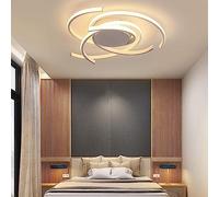 Plafonnier LED Creative Spiral Flower Styling design salon plafonnier chambre à coucher lumière moderne télécommande Bureau enfants chambre lumière lumière couleur luminosité réglable (blanc, L56cm)