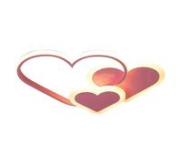 Plafonnier LED de 42 Pouces Moderne - Rose En forme de cœur - avec Télécommande - (Base E14 sans Ampoule) - Décor