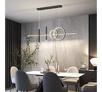 Plafonnier LED de Luxe Suspendu, Lustre en Cristal Moderne, Suspension française Vintage avec Abat-Jour en Verre pour Salon, Cuisine, îlot de Ferme, Verre 60 x 37 cm (24 x 15 Pouces, Noir 120 cm)