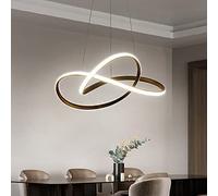 Plafonnier LED de Luxe Suspendu, Lustre en Cristal Moderne, Suspension française Vintage avec Abat-Jour en Verre pour Salon, Cuisine, îlot de Ferme, Verre 60 x 37 cm (24 x 15 Pouces) (Gris B 100 x 12