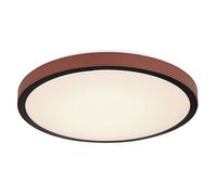 Plafonnier LED de salon brun Plafonnier rond lampe lumière du jour, couleurs de lumière réglables, alu acrylique, 24W 1189lm blanc chaud, blanc neutre, blanc froid, DxH 42 x 9,5 cm