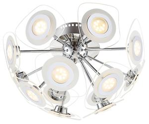 Plafonnier LED design 31,2 watts lumière en verre chromé Globo 40710-13D