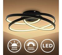 Plafonnier LED design lampe de plafond salon 3000K 35W lampe de chambre bague