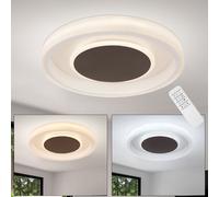 Plafonnier LED Design Lampe Télécommande Intensité Variable Veilleuse Braun 50cm