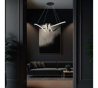 Plafonnier LED Design Noir 24W 3240lm 3000K Dimmable Moderne Interieur