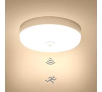 Plafonnier LED Detecteur de Mouvement 15W, Lampe Plafond avec Capteur Intérieur, IP56 Luminaire Plafonnier Automatique, pour Hublot, Couloir et Cave, 220V Motion Sensor Rond Ceiling Lights Indoor