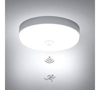 Plafonnier LED Detecteur de Mouvement 15W, Lampe Plafond avec Capteur Intérieur, IP56 Luminaire Plafonnier Automatique, pour Hublot, Couloir et Cave, 220V Motion Sensor Rond Ceiling Lights Indoor