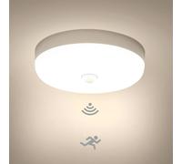 Plafonnier LED Detecteur de Mouvement 15W, Lampe Plafond avec Capteur Intérieur, IP56 Luminaire Plafonnier Automatique, pour Hublot, Couloir et Cave, 220V Motion Sensor Rond Ceiling Lights Indoor