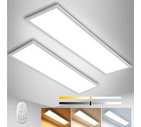 Plafonnier LED Dimmable 100x25cm 28W Lumière forte 2700K-6500K Blanc chaud Blanc froid Jour Mince pour bureau, atelier, salon