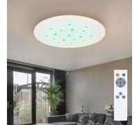 Plafonnier LED Dimmable Abat-Jour Avec Stern-Stanzungen Blanc Changement 24 Watt