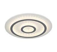 Plafonnier LED dimmable avec télécommande cristal blanc Lampe de salon, changement de couleur, 40W 1300lm blanc chaud-blanc froid, D 45 x 5,5 cm