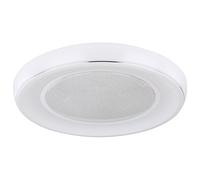 Plafonnier LED dimmable avec télécommande Plafonnier LED de salon cristal, température de couleur réglable avec veilleuse, 1x 30W 1950lm 3000-6000K, DxH 66x9 cm
