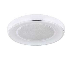 Plafonnier LED dimmable avec télécommande Plafonnier LED de salon cristal, température de couleur réglable avec veilleuse, 1x 30W 1950lm 3000-6000K, DxH 66x9 cm