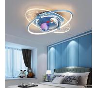 Plafonnier LED Dimmable avec télécommande Suspension Astronaute spatial 60W Moderne Filles Garçons Salon Chambre Lustre Maternelle Lampe Suspendue Salle à Manger Chambre de Bébé Lampe Suspendue