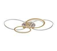 Plafonnier LED dimmable minuterie télécommande veilleuse mobile or