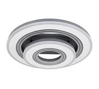 Plafonnier LED dimmable plafonnier télécommandé 50 cm, rond en noir et blanc, 50W 2080lm 2700 -6000K, DxH 50x11,5 cm