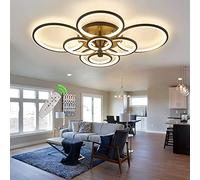 Plafonnier LED dimmable pour le salon, plafonnier LED encastré rond dimmable avec télécommande pour la chambre à coucher, la salle à manger, la cuisine