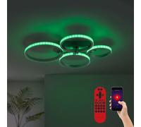 Plafonnier LED Dimmable Smart Application et Télécommande pour Salon 59 cm 26 W