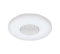 EGLO connect.z Plafonnier LED connecté Capasso-Z, Ø 34 cm, lampe de plafond ZigBee, luminaire ciel étoilé contrôlable par appli et commande vocale, blanc chaud - froid, dimmable