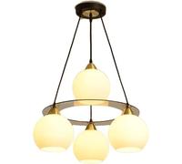 Plafonnier LED d'intérieur Suspendu, Quatre Lampes Rondes pour Salle à Manger, Salon, Bar, Balcon, Couloir, Hall d'entrée
