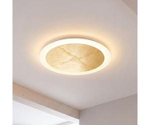 Plafonnier LED doré noir réglable 3 niveaux aluminium salon chambre blanc neutre 3500 K 1210 lm Ø30 cm anti-éblouissement luminaire moderne