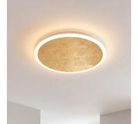 Plafonnier LED doré noir réglable 3 niveaux aluminium salon chambre blanc neutre 3500 K 2410 lm Ø50 cm anti-éblouissant lampe murale moderne