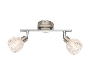 Plafonnier LED Dormir Chambre d'amis Cristal Verre Faisceau Spot Lampe Réglable Globo 56180-2