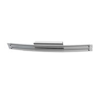 Plafonnier LED, éclairage de couloir, acier inoxydable, chrome-verre, robuste, L 98,5 cm