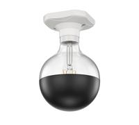 Plafonnier LED Elektra carré sphère incl. E27 G125 lampe miroir de tête noir [EEK: F]
