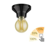 Plafonnier LED Elektra porcelaine noire incl. LED or max. 778lm 3 niveaux