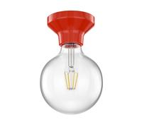 Plafonnier LED Elektra Porcelaine rouge Boule incl. ampoule E27 G125 blanc chaud [EEK: E]