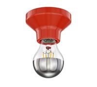 Plafonnier LED Elektra porcelaine rouge incl. E27 lampe miroir de tête 461lm [EEK: E]