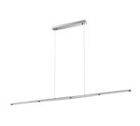 Plafonnier LED en acier inoxydable chromé élégant et robuste L 182 cm