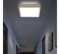 Plafonnier LED en aluminium moulé sous pression lampe nickel mat éclairage dimmable