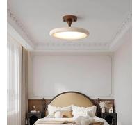 Plafonnier LED en Bois foncé avec Effet Pierre Naturelle, Lampe Suspendue à intensité Variable pour Chambre, Salon, Restaurant, hôtel (30 cm, intensité Variable)