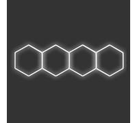 Plafonnier LED en Nid d'abeille Garage Hexagonal 6500 K en Forme Hexagonale Éclairage puissant pour sous-sol entrepôt salle de sport et magasin de beauté automobile 4HEX-A