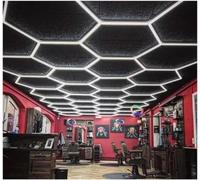 Plafonnier LED en nid d'abeille, Garage Hexagonal, linéaire LED, détails de Voiture, Salon de Coiffure, Une Couleur, 4x5mpc