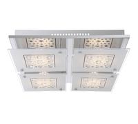 Plafonnier LED verre cristal salon salle à manger lumière spots chromés