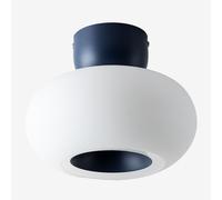 Plafonnier Led En Verre Et Acier Deruent Bleu Lapis-Lazuli Bleu