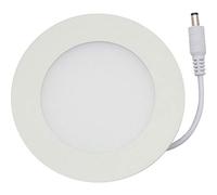 Plafonnier LED encastrable - 6 W - Blanc chaud (~ 3000 K) - Spot rond plat - Blanc