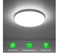 Plafonnier LED encastré 24W plafonnier rond pour cuisine, chambre, salle à manger, couloir (6500-7000K) 2160 lm - blanc -