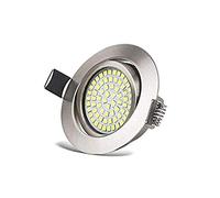 Plafonnier LED encastré en Aluminium, Blanc Froid, 3,5 W, 6 000 K, Spot Ultra Fin, 3,5 W, 400 LM, Protection IP20, Rond, Nickel, pour Salon, Chambre à Coucher, Cuisine, Lot de 1