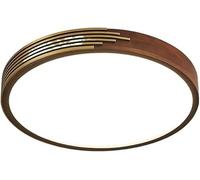 Plafonnier LED encastré en bois de noyer blanc froid - Ultra-fin - Effet bois véritable - for salon, salle de bain, couloir(60cm)