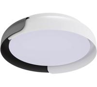 Plafonnier LED encastré près du plafond 5CCT 18,1 pouces, finition noir mat et blanc, avec abat-jour en acrylique,pour diverses pièces