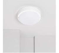 Plafonnier LED Extérieur Rond 15W Hublot White IP65 Ø155 mm 3000K Blanc chaud
