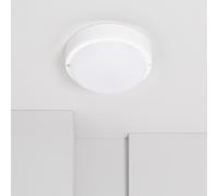 Plafonnier Led Extérieur Rond 15w Hublot White Ip65 Ø155 Mm Blanc Neutre 4000k